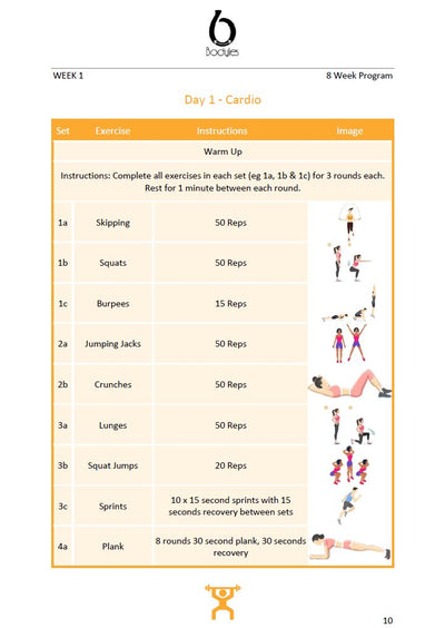 8 Week At Home Exercise Manual (Instant Download)