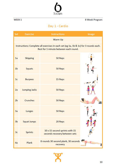 8 Week At Home Exercise Manual (Instant Download)