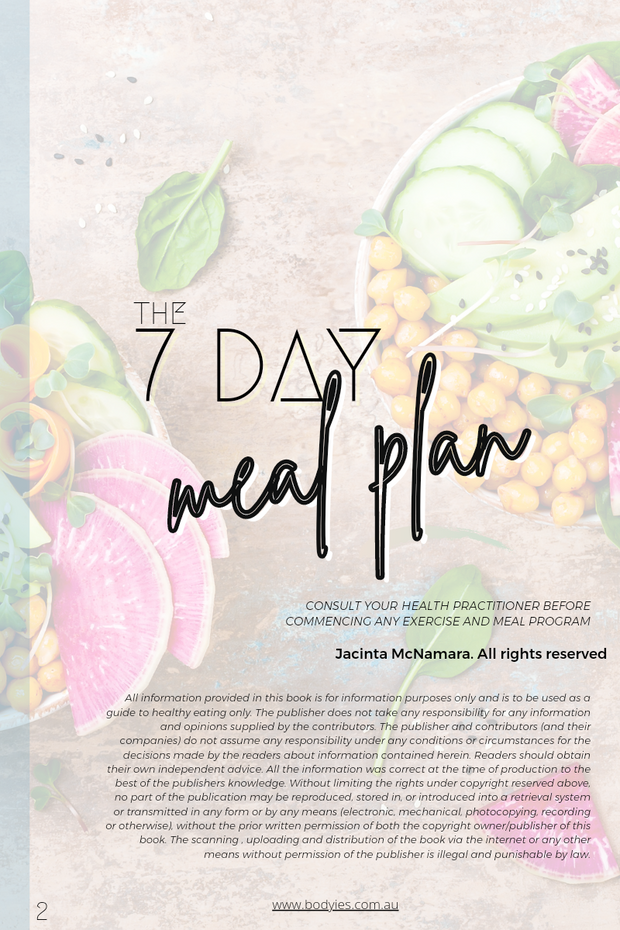 7 Day Meal Plan E-book