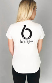 BODYIES: WHITE LADIES SLIM-FIT TEE