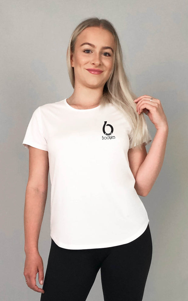 BODYIES: WHITE LADIES SLIM-FIT TEE